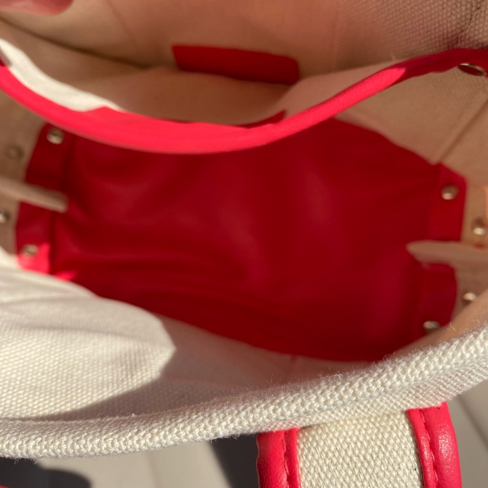 STEVE MADDEN Chic Cream and Pink Quilted Tote Bag WITH POUCH NWT - Picture 5 of 12